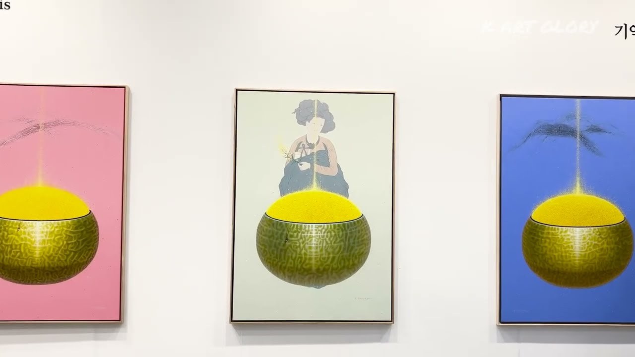 인천아트페어 부스 전시 원화 벽면